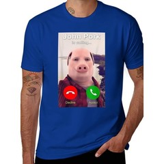 John Pork Is Calling Shirt Funny John Pork Meme Men Women T-Shirt Summer Casual