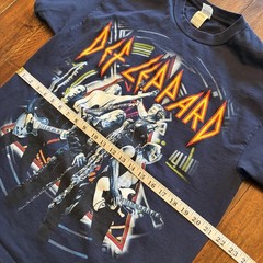 Def Leppard Shirt Mens Large Blue Gildan Tour 2015 Rock Concert Tee T-Shirt