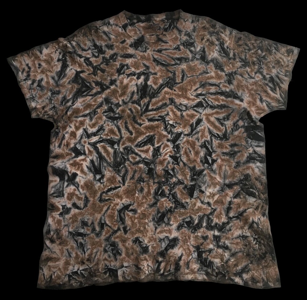 *New* 2XL – Sm Handmade Tie Dye, Chocolate Licorice Crinkle, Crew or V-Neck