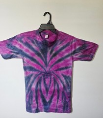 New Spider Tiedye Purple & Black Color Mens T-Shirt Blank Tye Dyed Tee