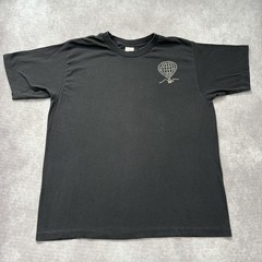 Vintage 90s Hot Air Balloon Shirt Mens XL Black Rhinestone Single Stitch Tee