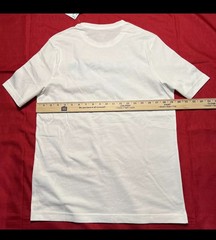 Mens Size Small – Reebok Identity Big Stacked Logo T-Shirt White Cyan Blue