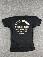 Vintage Screen Stars Harley-Davidson Shirt Mens Small Black North Texas Tee