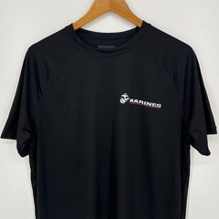 USMC Marines Short Sleeve T-Shirt Men’s Size M Black Moisture Wicking USA NWOT