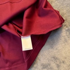Murano Liquid Luxury Mock Neck Shirt Mens 3XB Burgundy Long Sleeve Cotton NWT