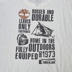 Timberland 100% Cotton T-Shirt Men’s Size Medium White Home in the Outdoors New