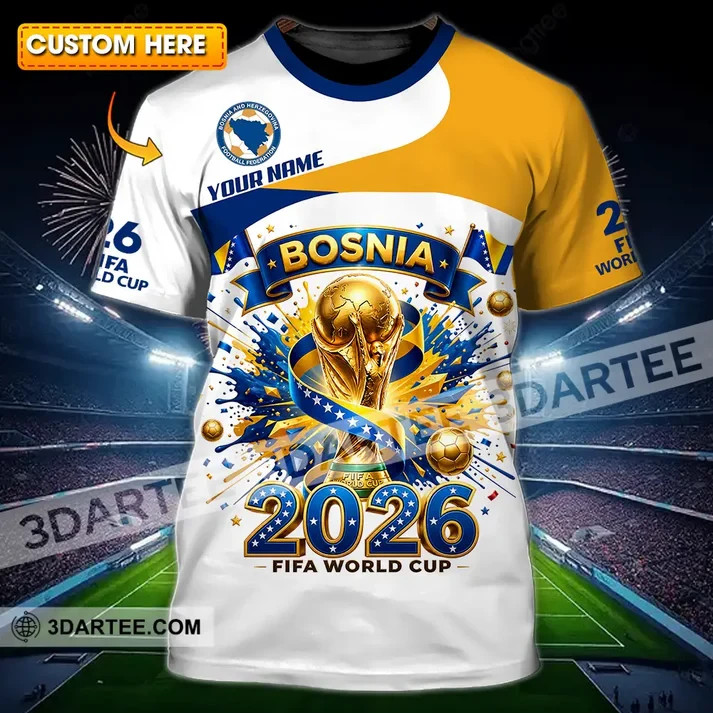 Unisex Shirt – Custom Bosnia World Cup 2026 3D Shirt reprint VK13815