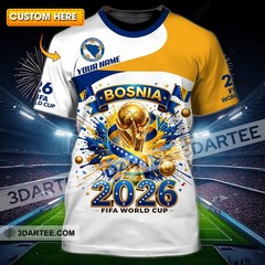Unisex Shirt – Custom Bosnia World Cup 2026 3D Shirt reprint VK13815