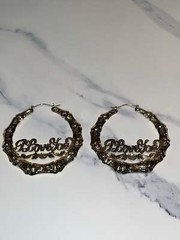 ‘I love you’ Door Knocker Hoops