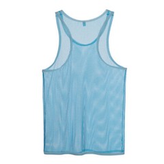 ZONBAILON Mens Tank Top Sexy Mesh Vest Breathable See Through Sleepwear