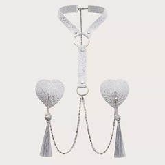 1Pc Body Chain With Nipple Covers Comfortable Stretchy Everyday Soft