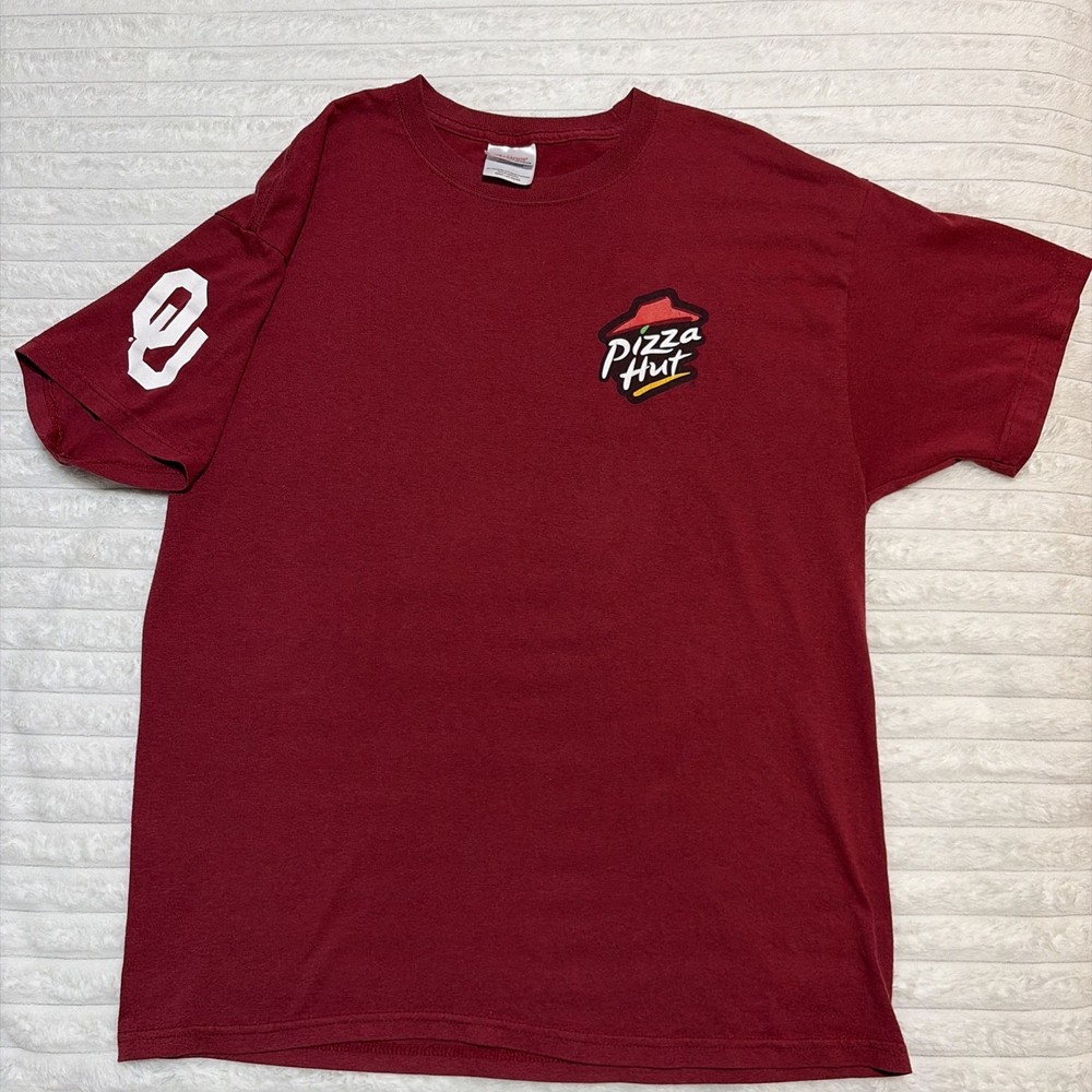 Vintage Pizza Hut University Oklahoma Staff Tee Shirt Adult Large