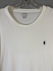 Polo Ralph Lauren White TShirt Mens XL Navy Pony Logo Classic Preppy Lightweight