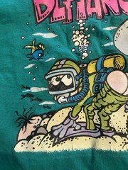 Vintage Shark T-shirt Comedy Funny Size XXL Florida Animals 90s Scuba USA