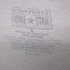 Converse One Star Graphic Print T-Shirt Gray Men Size Large