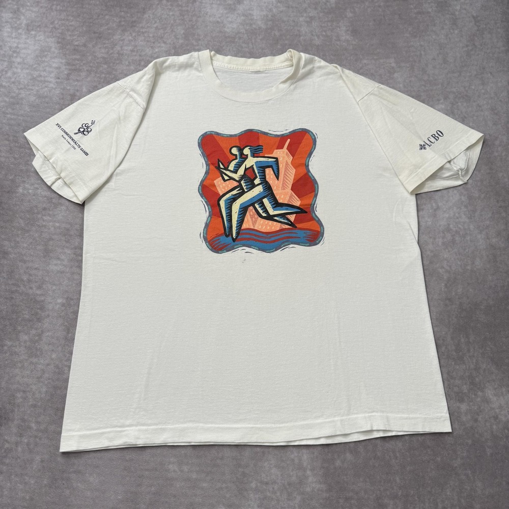 Vintage 90s LCBO Games Shirt Mens XL Kuala Lumpur Malaysia Marathon