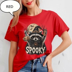 Cute Spooky Raccoon Shirt Halloween Raccoon Moon Pumpkin Season Fall Gift Tee