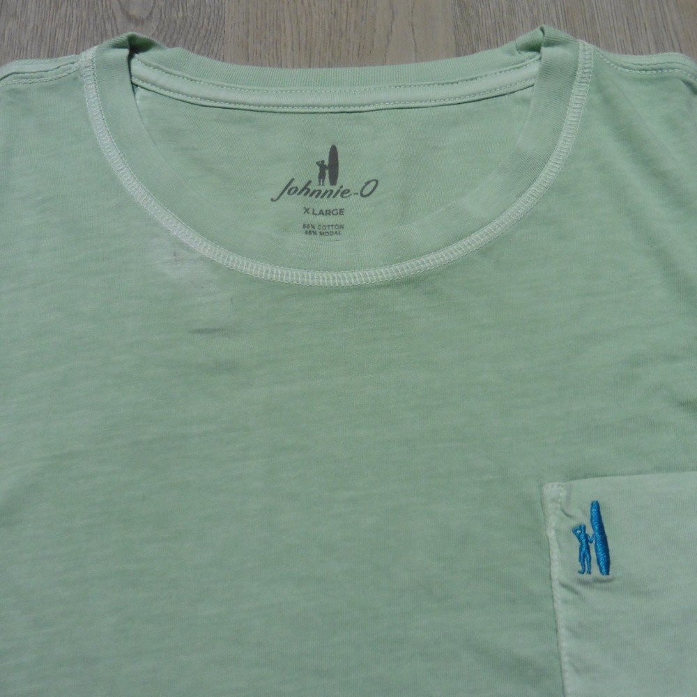 JOHNNIE O Mens XL X-LARGE T SHIRT DALE 2.0 PISTACHIO GREEN SHORT SLEEVE GOLF TEE