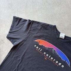 Vail Colorado Rocky Mountains T Shirt Mens XL Black Graphic Sunset Tee Granola