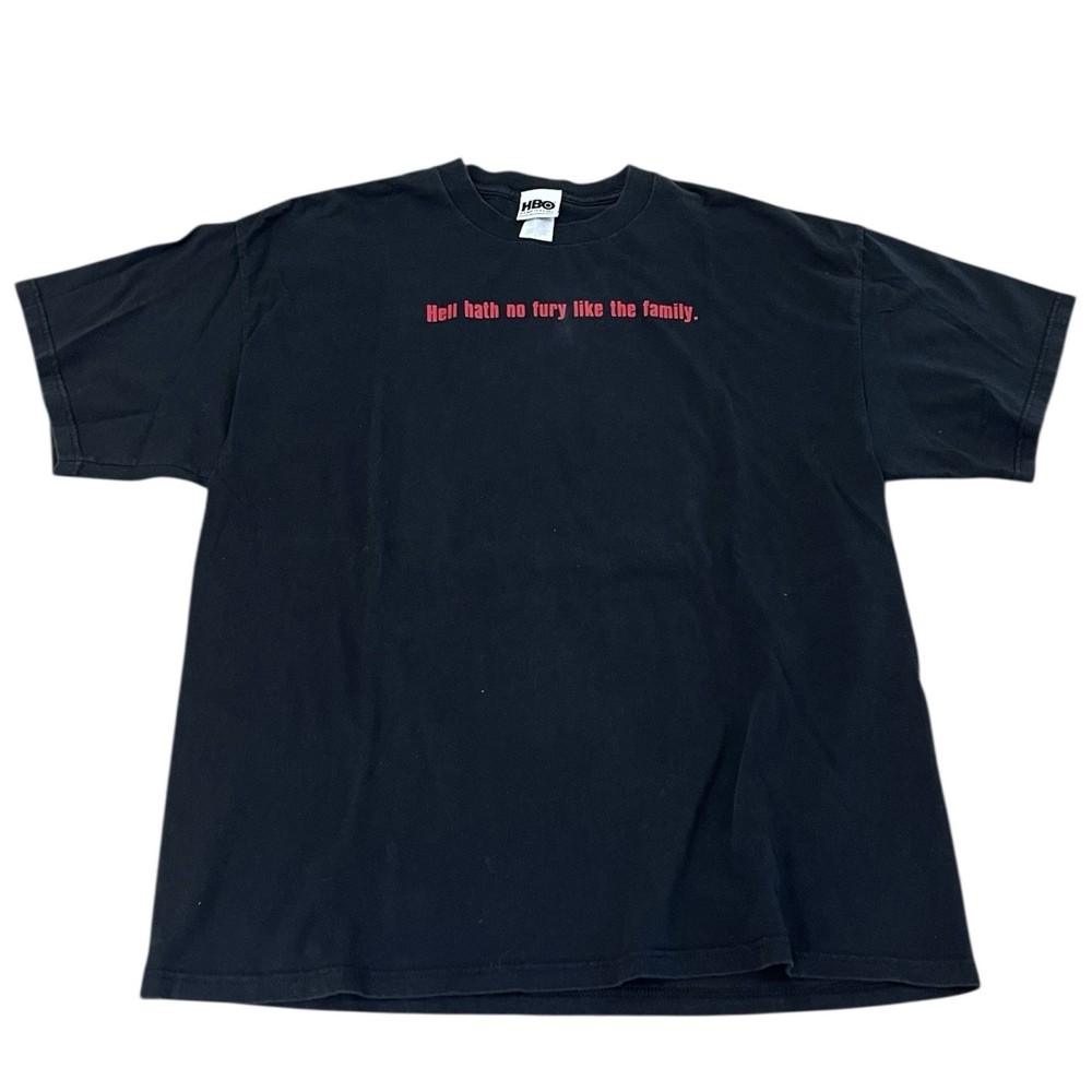 Vintage The Sopranos Hell Hath No Fury Like Family T-shirt HBO Sz XL Promo 2004