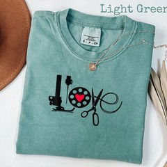 Quilting Sewing Heart Love Shirt, Quilter Sewing Lover T-Shirt Tee