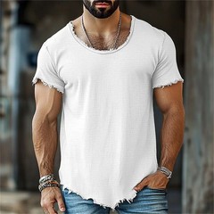 Men’s Sport Short Sleeve Round Neck T-Shirt Classic Casual Slim Fit Shirts