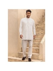 COOFANDY Men Linen Henley Shirts Long Sleeve Collarless T-Shirts Longline
