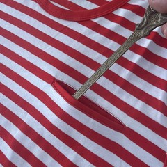 NWOT Murano Liquid Luxury Men’s Size L Red/White Stripe Shirt With Pocket L815