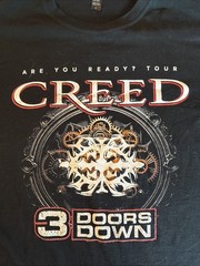 Creed 2024 Are You Ready Tour T-shirt with 3 Doors Down Mens Medium