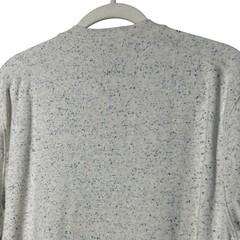 J.Crew Long Sleeve Henley Shirt Gray Blue Speckled Marl Cotton Size L NWT