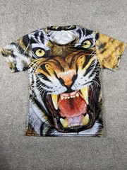 Camiseta Con Estampado Gráfico De Tigre 3D Para Hombre Talla M Manga Corta