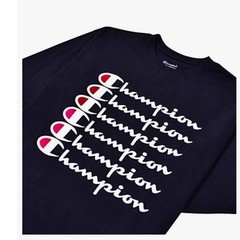 Champion Graphic T-Shirt Mens 4XL Navy Blue New Stacked Logo Big and Tall Tee