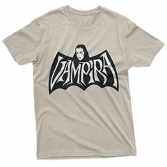 Gothic Bat Wing Crest Lady Retro Horror Art T-Shirt