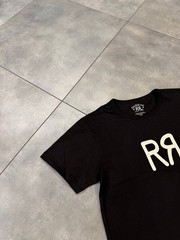 Double RL Ralph Lauren Graphic T Shirt Black Cotton Size M