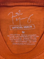 Freddie Mercury Queen T-Shirt Medium Orange Official Merch Double-Sided Men