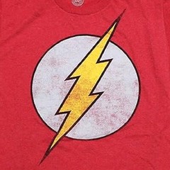 DC Comics The Flash Distressed Logo Men’s Red T-Shirt – NWT