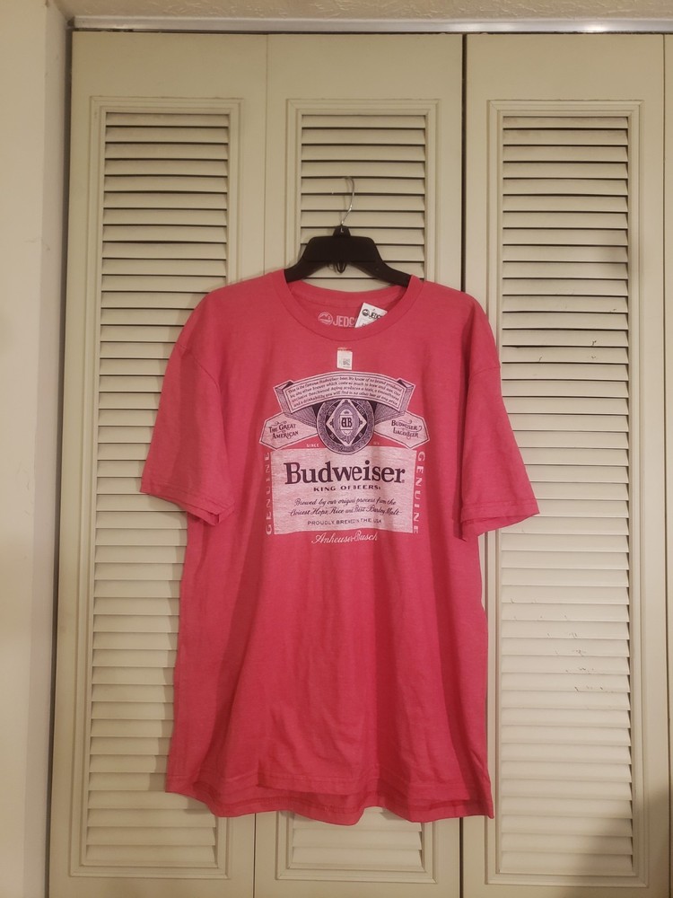 NEW Mens Budweiser Logo Red T-Shirt Size XL – JEDCO