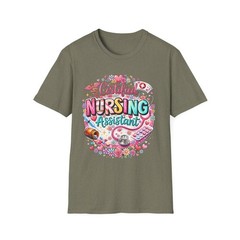 Certified Nursing Assistant T-Shirt | CNA colorful floral badge