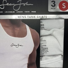 Sean John Mens Tank Shirts 3 Pack Cotton Blend Size Small Tag Free NIB