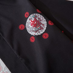 Niepce Men’s Demon Mask Kimono Graphic Lightweight Harajuku T-Shirt Cardigan