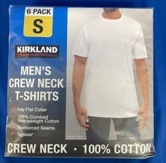 Kirkland Signature Men’s Crew Neck 6-Pack T-Shirts – Choose Color & Size – NEW
