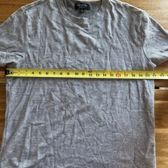 Banana Republic Men’s Dress Crew T Shirt Tee Size Large Gray Striped Minimalist