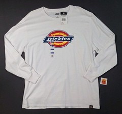 Dickies Mens XL Long Sleeve Tri-Color Logo Graphic T-Shirt Heavyweight Tee