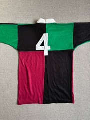 Vintage Heavyweight Rugby Shirt Harlequin Style Stitched Number Size 42” Chest
