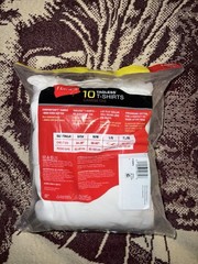 Hanes Men’s Super Value Pack White Crew T-Shirt Undershirts 10 Pack Size 34/36