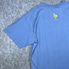 Vtg Y2K Life Is Crap Men’s T-Shirt Parody Joke Humor Blue Short Sleeve Size XL