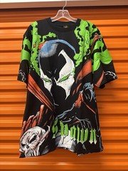 Spawn Modern AOP Black T-shirt Size XL Crown Tag All Over Print Comics