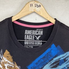American Eagle Outfitters Vintage Fit Black Big Eagle Graphic T-Shirt Mens 2XL