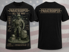 Paratrooper Airborne T-Shirt Army Veteran Military Jump Wings Graphic Tee