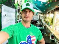 Mens American Flag Shamrock T Shirt Funny Saint Patricks Day Cool St Patty Humor